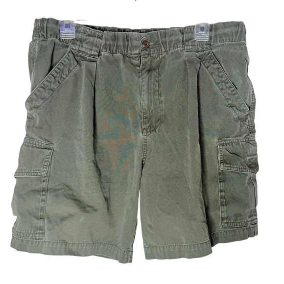 Tommy Bahama Men Cargo Shorts Size S Green Distressed Drawstring Cotton Gorpcore - Picture 1 of 9